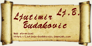 Ljutimir Budaković vizit kartica